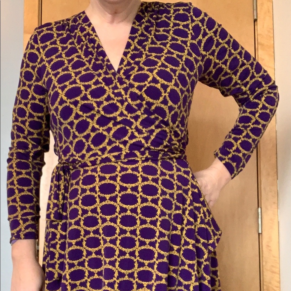 Printed wrap dress